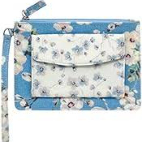 Cath Kidston Womens Travel Purse Blue / Floral / White - Picture 1 of 7